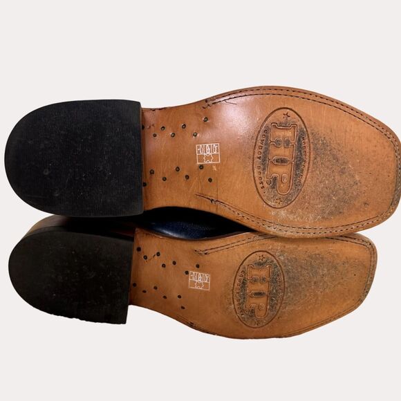 Horse Power HP Mens Cowboy Western Boots Leather Blue 8 D bv - Picture 10 of 11